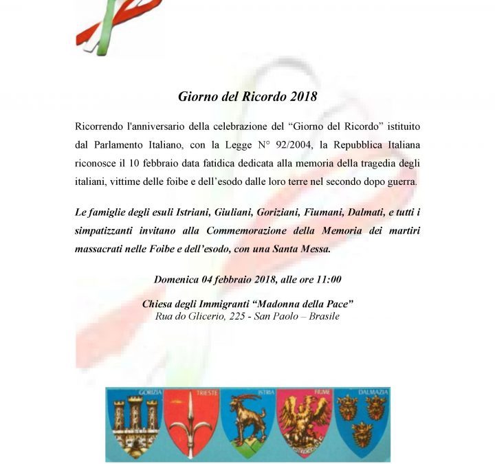 Giorno del Ricordo 2018_Brasile