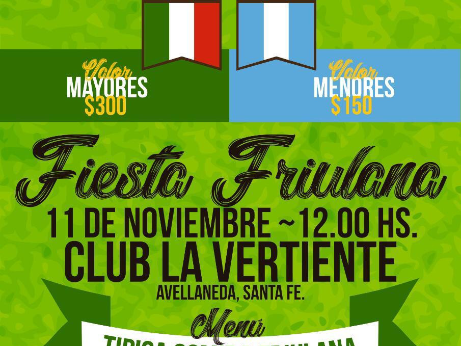 Festa Friulana (Centro Friulano de Avellaneda – Argentina – domenica 11 novembre, ore 12.00)