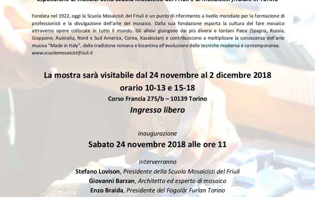 Mosaico al Fogolar Furlan di Torin