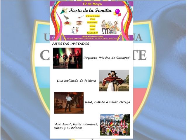 Fiesta de la Familia (Unione Friulana Castelmonte, Argentina, domenica 19 maggio, ore 13.00)