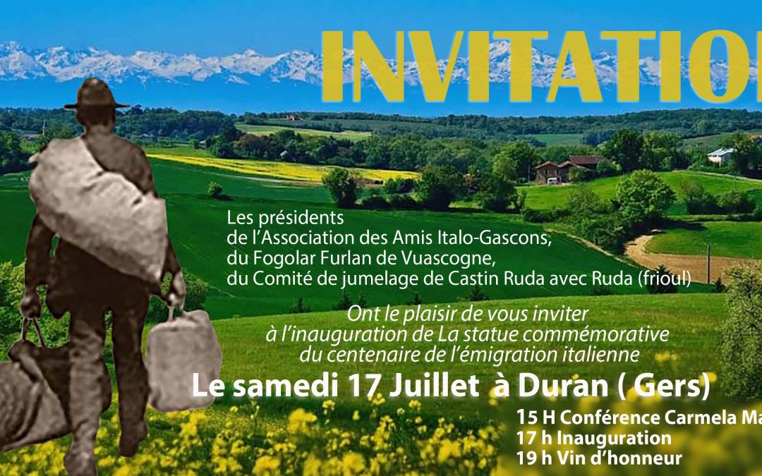 A DURAN, FRANCIA, UNA STATUA CELEBRA 100 ANNI DI EMIGRAZIONE FRIULANA