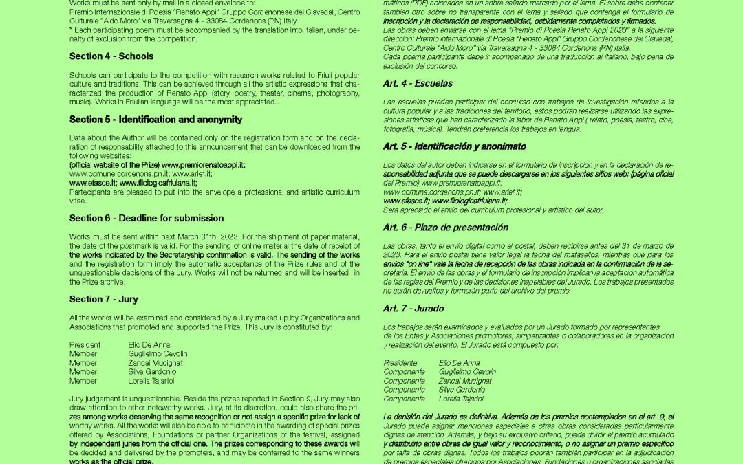 Announcement Premio Appi 2023 ENG – SPA