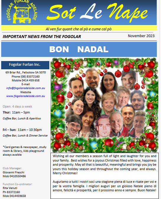 Sot la Nape prima pagina