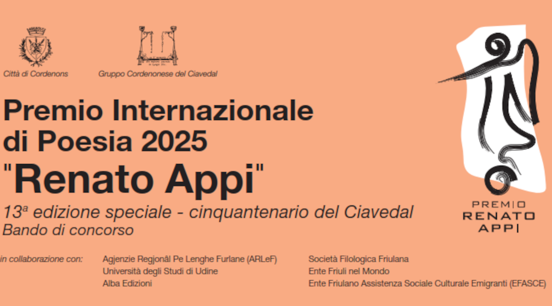13^ edizione Premio Internazionale di Poesia Renato Appi –  Scadenza 31 marzo 2025