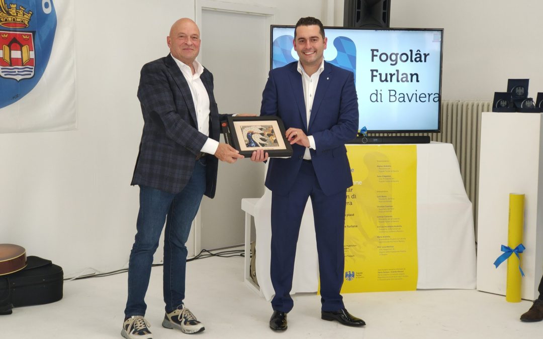 Matteo Andretta, presidente del nuovo Fogolâr Furlan di Baviera insieme a Loris Basso, presidente Ente Friuli nel Mondo